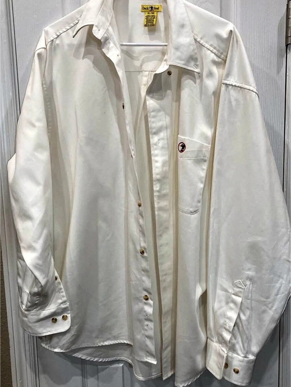 Duck Head White Long Sleeve Button Down Size XL
